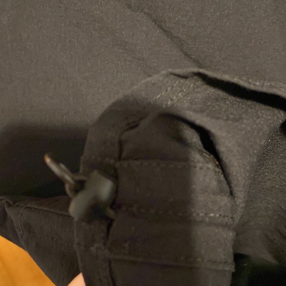 Eddie Bauer black Capri nylon hiking pants drawstring waist size large - Picture 3 of 8